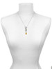 Silver Plated Christmas Lights - Hot Yellow Resin - Custom Engraved Infinity Toggle Necklace
