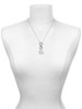 Silver Plated Girls Rock with Light Pink Crystal - Custom Engraved Infinity Toggle Necklace