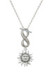 Silver Plated Sun - Custom Engraved Infinity Toggle Necklace: Personalized Jewelry Gift - Names, Initials, Dates, Bible Verses
