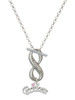 Silver Plated Princess with Pink Crystal - Custom Engraved Infinity Toggle Necklace: Personalized Jewelry Gift - Names, Initials, Dates, Bible Verses