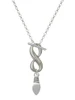 Silver Plated Mini Christmas Light - Custom Engraved Infinity Toggle Necklace: Personalized Jewelry Gift - Names, Initials, Dates, Bible Verses