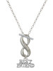 Silver Plated Best Friend - Custom Engraved Infinity Toggle Necklace: Personalized Jewelry Gift - Names, Initials, Dates, Bible Verses