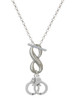 Silver Plated Handcuffs - Custom Engraved Infinity Toggle Necklace: Personalized Jewelry Gift - Names, Initials, Dates, Bible Verses