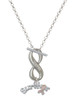 Silver Plated Survivor with Pink Ribbon - Custom Engraved Infinity Toggle Necklace: Personalized Jewelry Gift - Names, Initials, Dates, Bible Verses