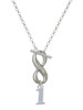 Silver Plated Number - 1 - Custom Engraved Infinity Toggle Necklace: Personalized Jewelry Gift - Names, Initials, Dates, Bible Verses