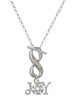 Silver Plated Joy with Snowflake - Custom Engraved Infinity Toggle Necklace: Personalized Jewelry Gift - Names, Initials, Dates, Bible Verses