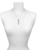 Silver Plated Small Dragonfly with Crystal - Custom Engraved Infinity Toggle Necklace