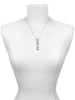 Gold-tone Crystal Initial - K - Custom Engraved Infinity Toggle Necklace