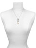 Gold-tone Crystal Initial - L - Custom Engraved Infinity Toggle Necklace