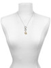Gold-tone Crystal Initial - Q - Custom Engraved Infinity Toggle Necklace