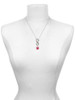 Silver Plated Medium Translucent Red Paw - Custom Engraved Infinity Toggle Necklace