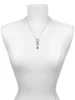 Silver Plated Mini Yellow Softball - Custom Engraved Infinity Toggle Necklace