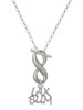 Silver Plated LAX BUM - Custom Engraved Infinity Toggle Necklace: Personalized Jewelry Gift - Names, Initials, Dates, Bible Verses