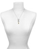 Gold-tone Mini Rounded Paw - Custom Engraved Infinity Toggle Necklace