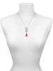 Silver Plated Red Dress - Custom Engraved Infinity Toggle Necklace