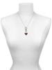 Two-tone Enamel Cheetah Print Heart - Custom Engraved Infinity Toggle Necklace