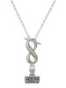Silver Plated HOPE Stamp - Custom Engraved Infinity Toggle Necklace: Personalized Jewelry Gift - Names, Initials, Dates, Bible Verses