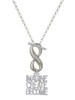Silver Plated Imagine Create Become - Custom Engraved Infinity Toggle Necklace: Personalized Jewelry Gift - Names, Initials, Dates, Bible Verses