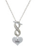 Silver Plated I Base Heart - Custom Engraved Infinity Toggle Necklace: Personalized Jewelry Gift - Names, Initials, Dates, Bible Verses