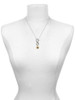 Gold-tone Disc 1/2'' Initial - b - Custom Engraved Infinity Toggle Necklace