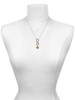 Gold-tone Disc 1/2'' Number - 0 - Custom Engraved Infinity Toggle Necklace