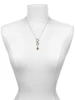 Gold-tone Fleur de Lis - Custom Engraved Infinity Toggle Necklace