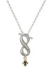 Gold-tone Mini Fleur de Lis - Custom Engraved Infinity Toggle Necklace: Personalized Jewelry Gift - Names, Initials, Dates, Bible Verses
