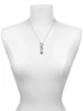 Silver Plated Lime Green Giraffe Print Heart - Custom Engraved Infinity Toggle Necklace