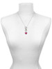 Silver Plated Hot Pink Zebra Print Heart - Custom Engraved Infinity Toggle Necklace