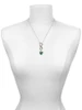 Silver Plated Lime Green Zebra Print Heart - Custom Engraved Infinity Toggle Necklace