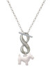 Silver Plated Flat Scottie Dog - Custom Engraved Infinity Toggle Necklace: Personalized Jewelry Gift - Names, Initials, Dates, Bible Verses