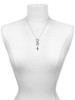 Medium Antiqued Fleur di Lis - Custom Engraved Infinity Toggle Necklace