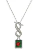 Silver Plated Red Tree Frog in Shadow Box - Custom Engraved Infinity Toggle Necklace: Personalized Jewelry Gift - Names, Initials, Dates, Bible Verses