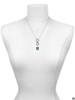 Silver Plated Sea Turtle in Shadow Box - Custom Engraved Infinity Toggle Necklace
