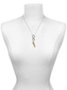 Gold-tone Crystal Script ''Believe'' - Custom Engraved Infinity Toggle Necklace