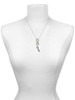 Silver Plated Crystal Script ''Love'' - Custom Engraved Infinity Toggle Necklace