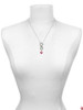 Silver Plated Small 3-D Red Present Box with Bow - Custom Engraved Infinity Toggle Necklace