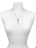 Two-tone 3-D Ghost with Black Crystals - Custom Engraved Infinity Toggle Necklace