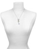Silver Plated 3-D Flying Bat with Crystals - Custom Engraved Infinity Toggle Necklace