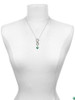 Silver Plated Small 3-D Green Present with Bow - Custom Engraved Infinity Toggle Necklace