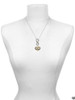 Two-tone Large Flying Santa on Heart - Custom Engraved Infinity Toggle Necklace