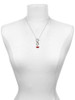 Silver Plated Small Translucent Red Lips - Custom Engraved Infinity Toggle Necklace