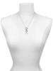 White ''Luck'' with Heart - Custom Engraved Infinity Toggle Necklace