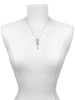 Gold-tone Medium Clef with Heart - Custom Engraved Infinity Toggle Necklace