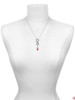 Silver Plated 3-D Red Running Shoe - Custom Engraved Infinity Toggle Necklace