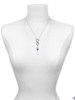 Silver Plated 3-D Blue Running Shoe - Custom Engraved Infinity Toggle Necklace