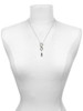 Pagoda with Clear Crystal - Custom Engraved Infinity Toggle Necklace