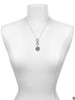 Two-tone Dragon and Phoenix Medallion - Custom Engraved Infinity Toggle Necklace