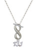 Silver Plated Half Marathon - 13.1 with Clear AB Crystal - Custom Engraved Infinity Toggle Necklace: Personalized Jewelry Gift - Names, Initials, Dates, Bible Verses