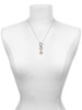 Rose Gold-tone Clear Crystal Lucky Star - Custom Engraved Infinity Toggle Necklace